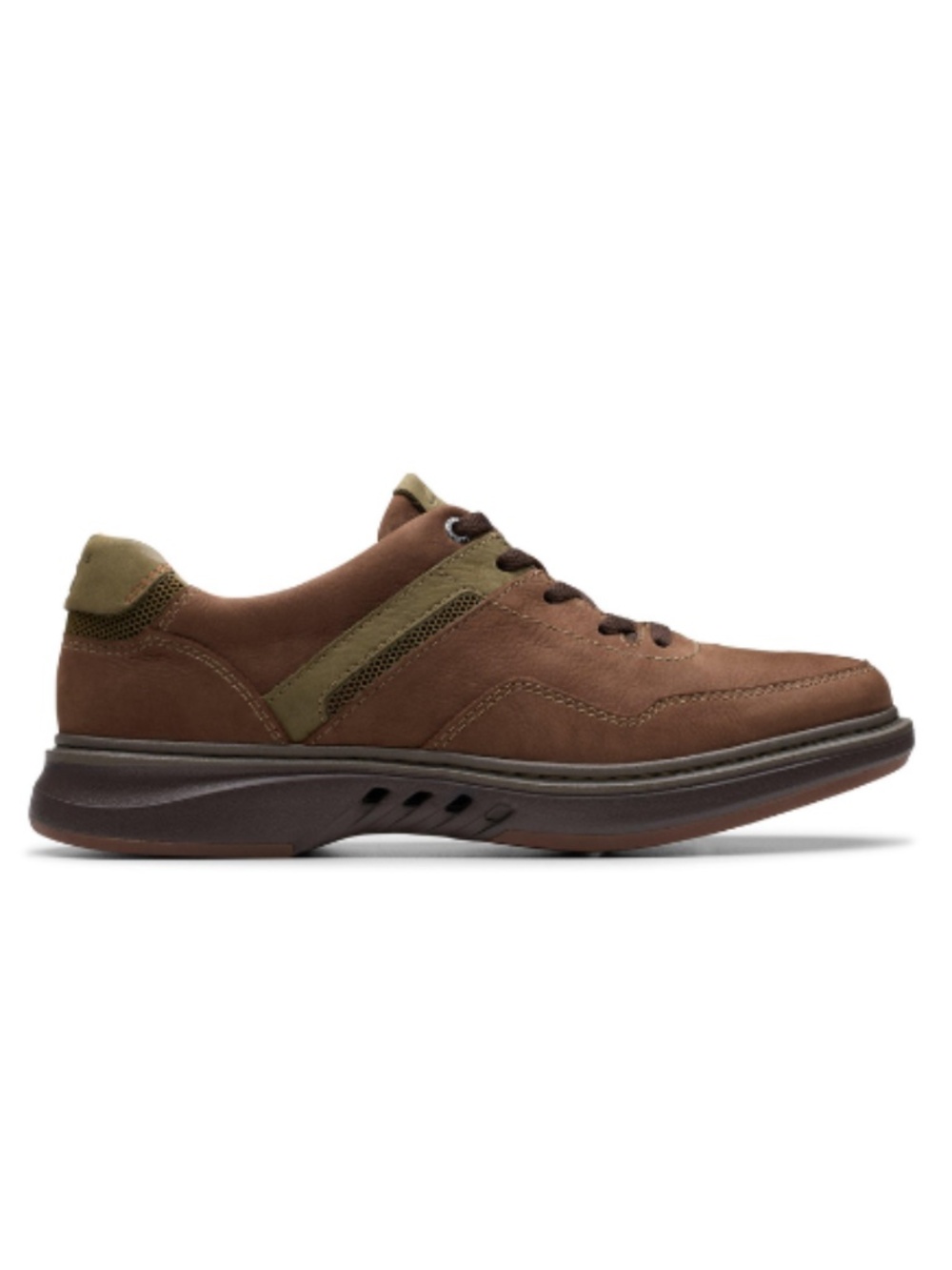 Mens Clarks Un Briley Vibe Dark Brown Nubuck Casual Sneakers . 26180208